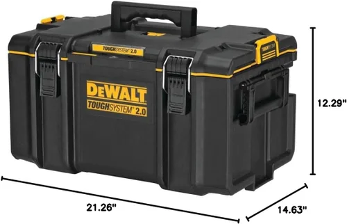 Vista 6 de DEWALT TOUGHSYSTEM 2.0, caja de herramientas grande, 22 pulgadas, capacidad de 110 libras (DWST08300)