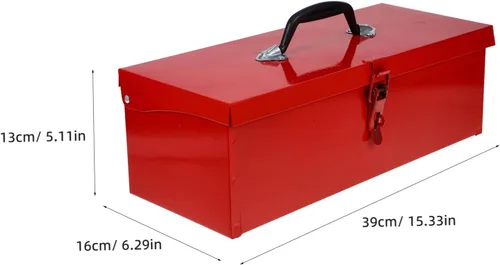 Vista 2 de DOITOOL Caja de herramientas de hoja, caja de herramientas de estaño, caja de herramientas de tractor, caja de herramientas para el automóvil, caja