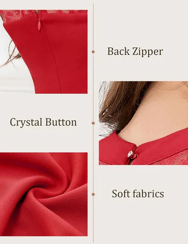 Vista 7 de Bbonlinedress Women Cocktail Prom Wedding Dress Halter Lace Evening Party Short Vintage Homecoming Dresses