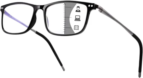 Vista 10 de SKYOAK Superb Extremely Light Progressive Multifocus Aluminum Arm TR90 Frame Blue Light Multifocal Readers