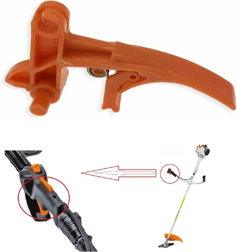 Vista 3 de 4140 180 1500 Gatillo del acelerador para STIHL FC55, HL45, FS38, FS45, FS46, FS55, KM55, Recorta cuerdas que reemplaza 4140 182 1000