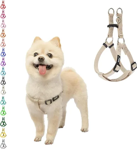Vista 38 de Pupteck - Arnés para perros sin jalar, suave, ajustable, de nailon, talla básica, chaleco para cachorro, para caminar al aire libre con etiqueta