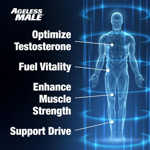 Vista 4 de Ageless Male Free Testosterone Booster Supplement for Men, 60 Tablets