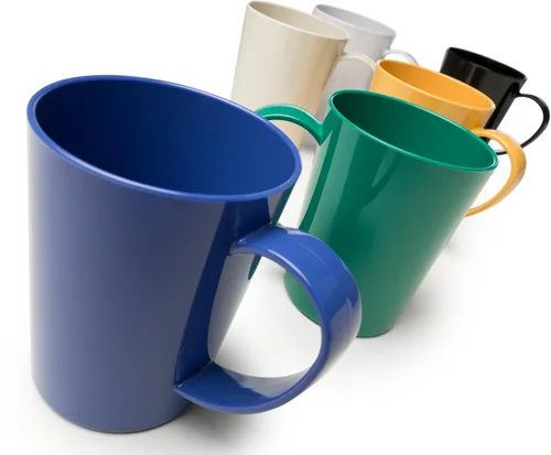 Vista 7 de Carlisle FoodService Products Taza Taza de Café de Plástico con Asa Grande para Bufés, Hogar y Restaurante, Tritan, 12 Onzas, Negro, (Paquete de 12)