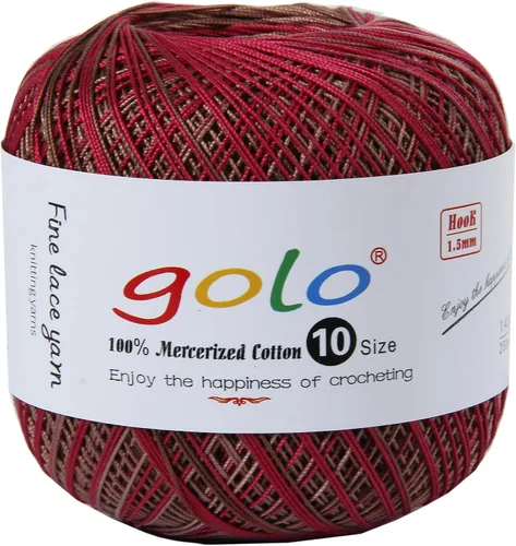 Vista 157 de Golo - 3 bolas de hilo de ganchillo tamaño 10, hilo de crochet para tejer a mano 102