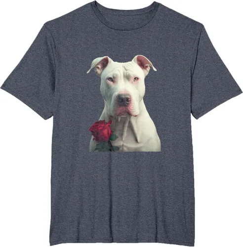 Vista 54 de Dogo Argentino Valentines Day Camiseta, Negro