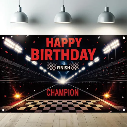 Vista 10 de Fondo de cumpleaños de Monster Truck, 70.8 x 43.3 pulgadas, poliéster, multicolor, cumpleaños, incluye telón de fondo con temática de camión
