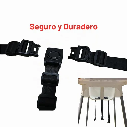 Vista 4 de Correa de arnés de pecho de asiento de 3 puntos para niños, correa ajustable para asiento de bebé, correas de repuesto para silla alta para silla