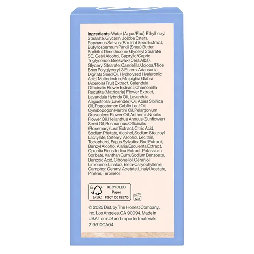 Vista 11 de Honest Beauty Crema facial de hidratación profunda para piel seca, hidrata y apoya la barrera de humedad natural, hipoalergénica, suave sensible