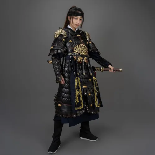 Vista 2 de PHYNEDI Armor Tactical Equipment - Juego completo de protectores de entrepierna protectores de hombro y caballero guerrero medieval samurái