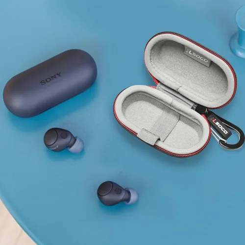 Vista 7 de RLSOCO Funda de transporte para auriculares Sony WF-C510 / WF-C710N / WF-C700N / WF-C500 verdaderamente inalámbricos con Bluetooth (solo funda)