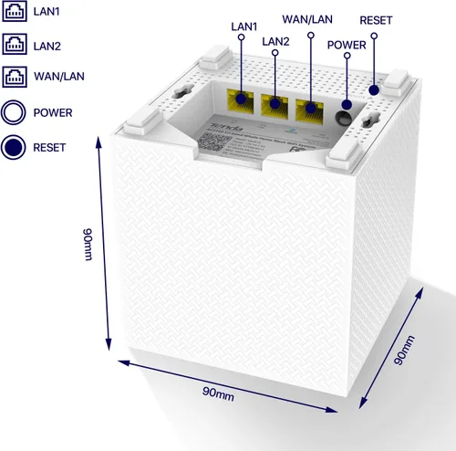 Vista 7 de Tenda Nova Mesh WiFi System MW12 - Cubre hasta 4000 pies cuadrados - Sistema de malla WiFi AC2100 de tres bandas para todo el hogar - Enrutador