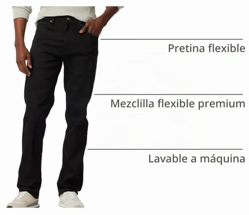 Vista 5 de Signature by Levi Strauss & Co. Gold Label - Jeans de ajuste holgado para hombre gótico