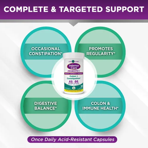 Vista 3 de Vital Planet - Probióticos de cuidado intenso para colon y estreñimiento más prebióticos orgánicos, postbióticos, parabióticos, suplemento completo