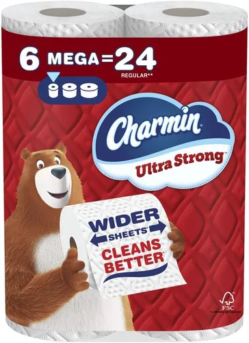 Vista 17 de Charmin Ultra Strong - Papel higiénico, Mega rollo, 18 rollos de 286 hojas por rollo
