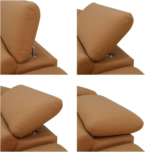 Vista 6 de Sofá reclinable eléctrico de cuero transpirable, sofá reclinable de 3 asientos para sala de estar, sofá modular de estilo moderno con reclinables