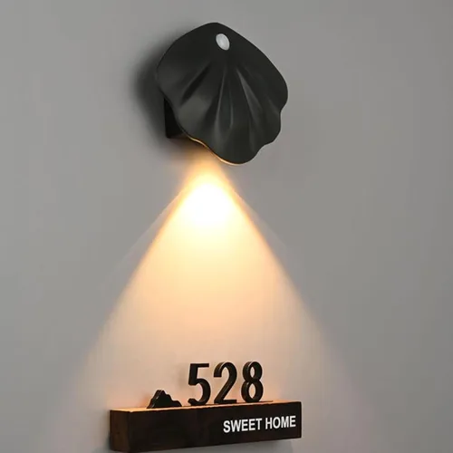 Vista 5 de Juego de dos luces de pared a pilas, luces LED para pared con detección de movimiento, luces de pared inalámbricas recargables y magnéticas