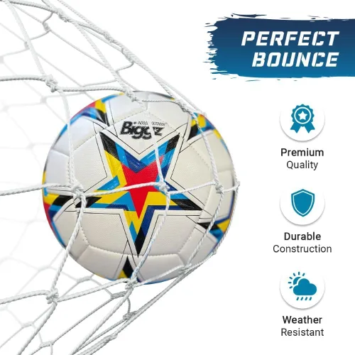 Vista 4 de Biggz Molde de alta tecnología Starz Balón de fútbol tamaño 5 con bomba de mano