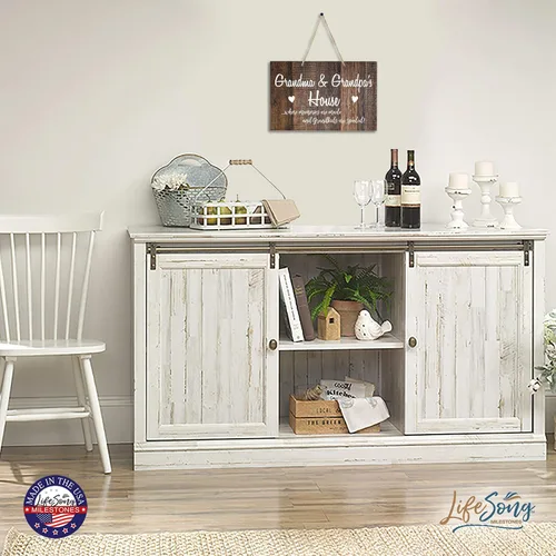Vista 2 de LifeSong Milestones Letrero decorativo para colgar en la pared de los abuelos, regalo de la familia de los abuelos, decoración moderna de pared