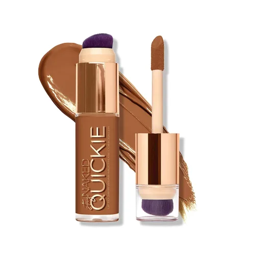 Vista 16 de Urban Decay Quickie Corrector impermeable de cobertura completa 24 horas, acabado mate natural, vitamina E hidratante, cepillo de pulido de doble