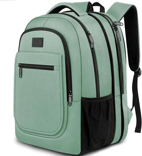Vista 10 de Mochila para la escuela, mochila universitaria expandible de 15.6 pulgadas para niños y niñas, mochila de viaje antirrobo con puerto de carga USB