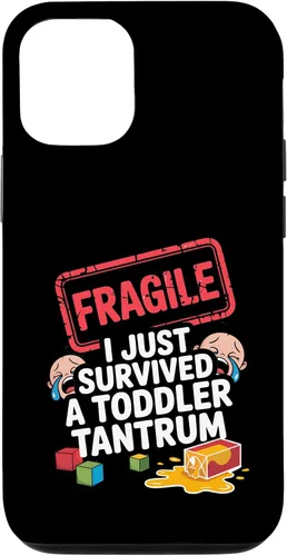 Vista 26 de Fragile I Survived a Toddler Tantrum Funny Parent Graphic Case for iPhone 16