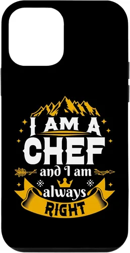 Vista 12 de iPhone 15 Chef Always Right For Men Unique Ideas Cooking Cook Case