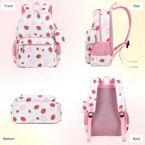Vista 24 de Mygreen - Mochila escolar con bonitos diseños para niños y niñas, 11.5 x 15.7 x 5.1 pulgadas