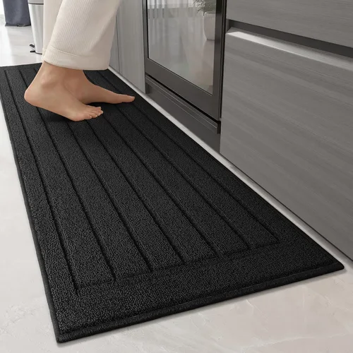 Vista 16 de Color&Geometry - 2 alfombras y tapetes de cocina antideslizantes, lavables, absorbentes, fáciles de limpiar, tapetes de cocina para frente del Caqui