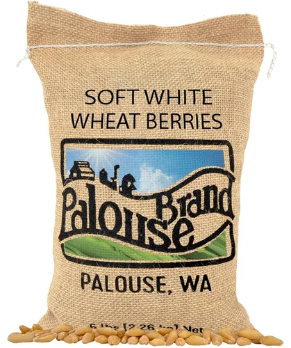 Vista 19 de Palouse Brand Granos de Trigo Blanco Suave Certificados Sin Residuos de Glifosato 1 LB Cultivado por Familias en el Estado de Washington 100%