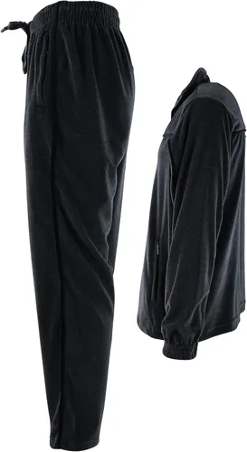 Vista 3 de ChoiceApparel Chándal de terciopelo para hombre con bolsillos con cremallera