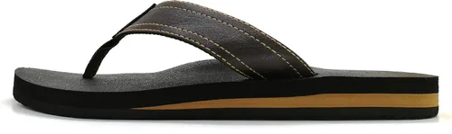 Vista 3 de KuaiLu Sandalias de piel de tapete de yoga para hombre sandalias pata de gallo con soporte para el arco del pie