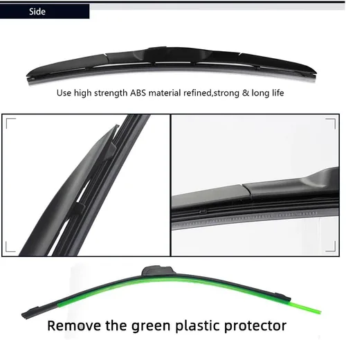 Vista 5 de Juego de limpiaparabrisas delantero y trasero de 26 + 14 + 8 pulgadas, compatible con Toyota Auris 2 Hatchback 2013-2018
