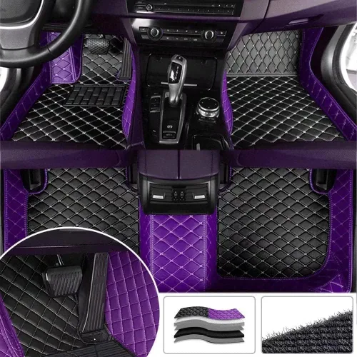 Vista 8 de Alfombrillas personalizadas Yaruicar para 99.99% de sedanes, SUV, autos deportivos, para hombres y mujeres, protección completa, almohadillas Negro