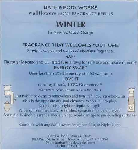 Vista 2 de Bath and Body Works Recambio de Wallflower de Invierno 2 Bulbos