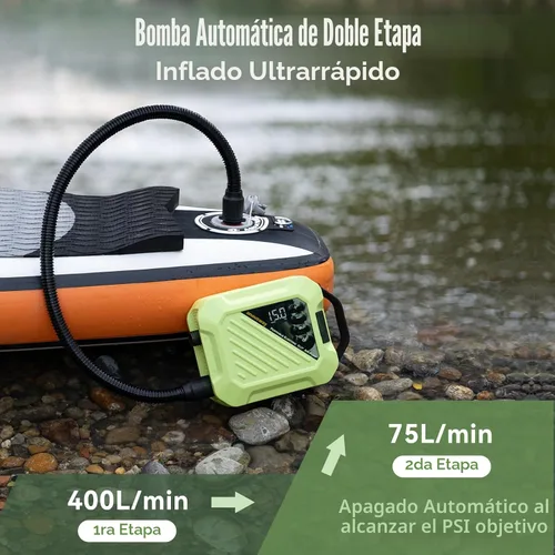 Vista 8 de Paddle Board Electric Pump High Pressure Rechargeable Auto-Off