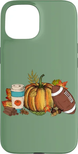 Vista 6 de Fall Football Pumpkin Coffee Latte Case for iPhone 17