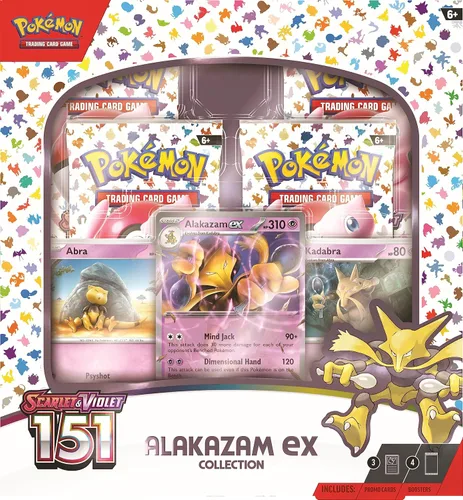 Vista 2 de Pokemon TCG Escarlata y Violeta 3.5 Pokemon 151 Alakazam Ex Caja