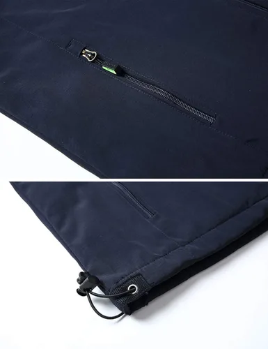 Vista 6 de Gihuo Chaleco de forro polar con forro de sherpa para hombre, chaleco de pesca de invierno para viajes