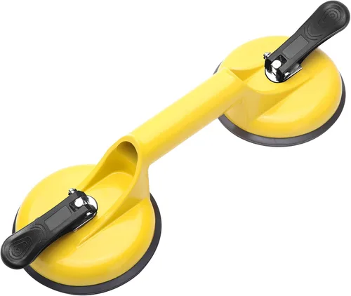 Vista 8 de FCHO Ventosas de Vidrio de Servicio Pesado con Mango de Aluminio, Ganchos Portavidrios para Levantar Vidrio Grande/Mover Vidrio/Almohadilla