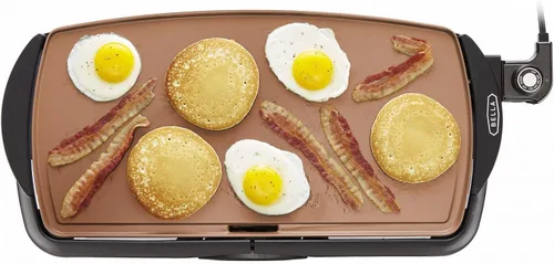 Vista 9 de bella Plancha eléctrica antiadherente, haz 10 huevos a la vez, revestimiento antiadherente Healthy-Eco, limpieza sin complicaciones, gran superficie