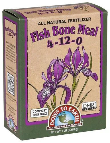 Vista 5 de Down To Earth All Natural Fertilizers Harina orgánica de huesos de pescado - Alimento vegetal con alto contenido de fósforo para brotes, bulbos
