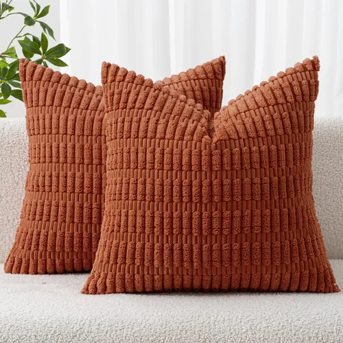Vista 39 de MIULEE - Paquete de 2 fundas de cojín decorativas de corduroy, modernas y boho, suaves, con rayas, decoración del hogar, sofá, sala de estar, sillón