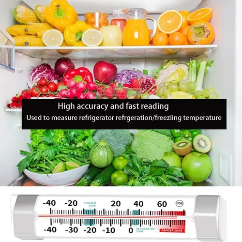 Vista 3 de NeilBee - Termómetro para refrigerador y congelador, paquete de 3 termómetros para nevera con clip de acero inoxidable, analógico impermeable