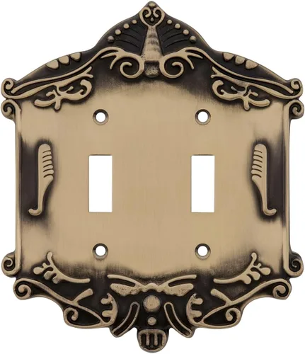 Vista 4 de Nostalgic Placa de cubierta de interruptor de luz victoriana de almacén