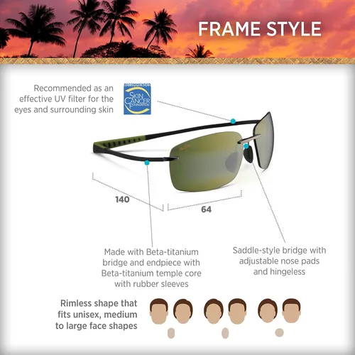 Vista 6 de Maui Jim Kumu - Gafas de sol 724 color titanio