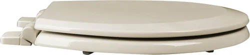 Vista 3 de 1Q1R7-01 Asiento de inodoro de madera moldeada de alta calidad con cierre lento con bisagra Vari-Adjust Release 'N' Clean Lok-Down y accesorios