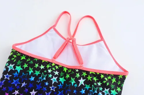 Vista 7 de Traje de baño de unicornio de una pieza de sirena para niñas pequeñas, conjunto de dos