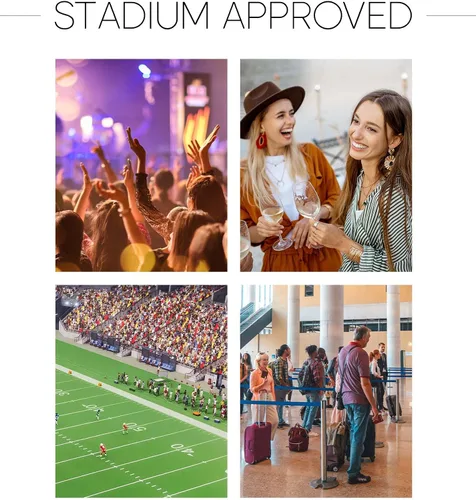 Vista 6 de Bulado Clear Bag for Stadium Events, Clear Purse for Women Stadium Crossbody, Sports Fan Handbags for Concert Outfits