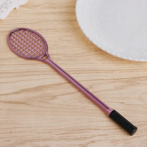 Vista 2 de Mini raqueta de bádminton con forma de limo, kit de suelo de cristal para jugar con bolígrafo de gel de limo